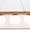 Potrójna lampa wisząca kule Sfera QN-SFERA-3P-TEAK brązowy biały