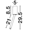 Regulowana lampa przysufitowa tuba ABAPO LE44695 LED 4W 3000K czarny
