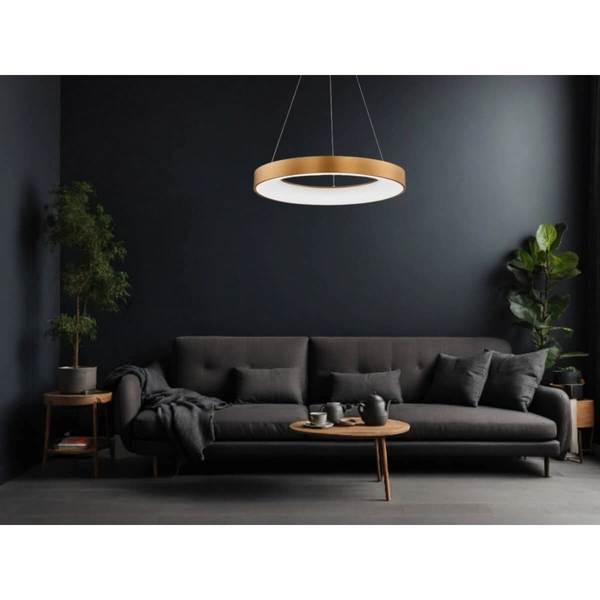 Lampa wisząca pierścieniowa Tome Smart LE41517 LED 50W 3000K złota biała