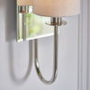 Ścienna lampa abażurowa L&-199515 Light& z lustrem biały nikiel