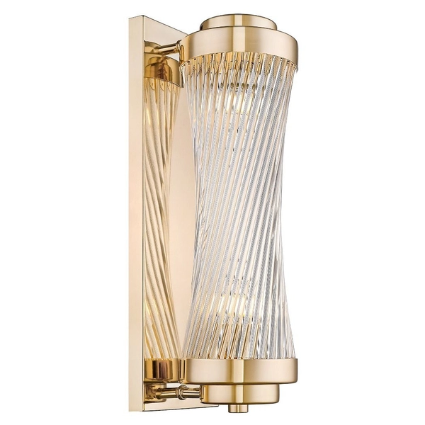 Jadalniana lampa ścienna Sergio kryształowy kinkiet glamour złoty