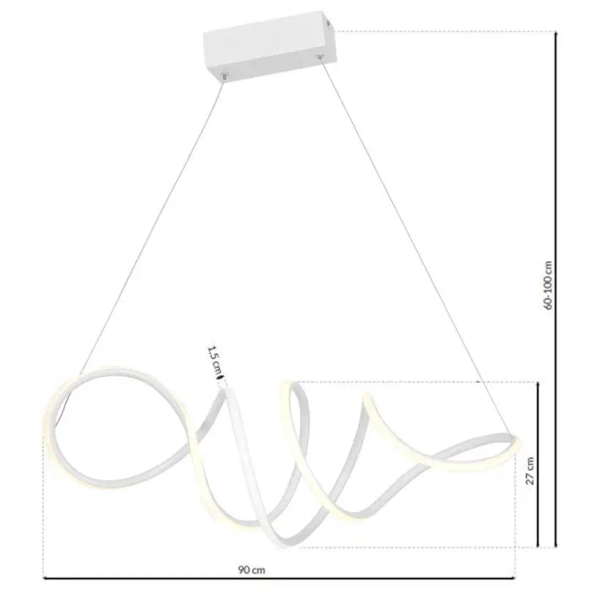 Designerska lampa wisząca LOCA 56W ML5491 LED 56W 4000K biała