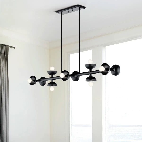 Podłużna wisząca lampa Palta KL-PALTA-LP10-BK belka czarna