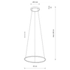 Zwieszana lampa nad stół ring Circolo 10863 Nowodvorski LED 18W 4000K czarna