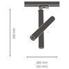 Lampa sufitowa AKADI 0147 metalowa tuba do 3-faz systemu biała złota