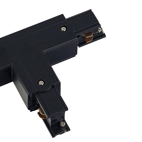 T-ŁĄCZNIK szynoprzewodu uziemienie wewnętrzne - lewe 8237 Nowodvorski do 3-fazowej szyny natynkowej 230V czarny