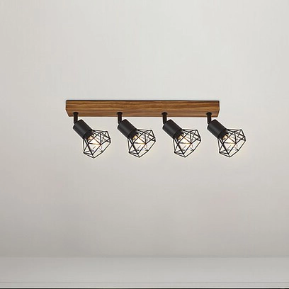 Loftowe reflektorki czarne Zeus 3140 druciana lampa sufitowa belka