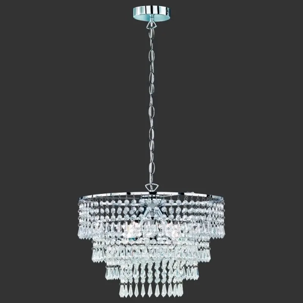 Żyrandol do salonu ORIENT R13473006 glamour chrom przezroczysty