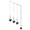 Wisząca lampa ledowa Flat MSE010100385 Moosee 30W 3000K metalowa czarna
