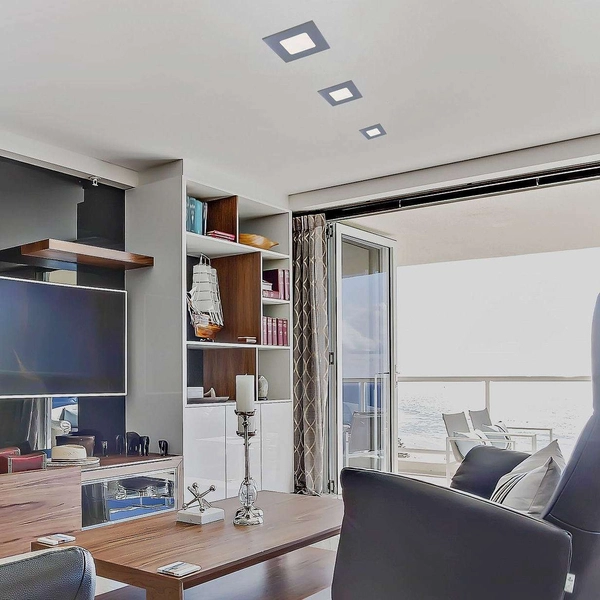 Wpust LAMPA sufitowa LOIS 5586 Rabalux łazienkowa OPRAWA kwadratowa LED 3W 4000K IP44 chrom