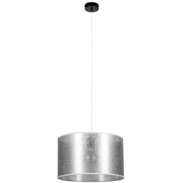 Wisząca lampa NEVOA 154930104 abażurowa okrągły zwis loftowy srebrny