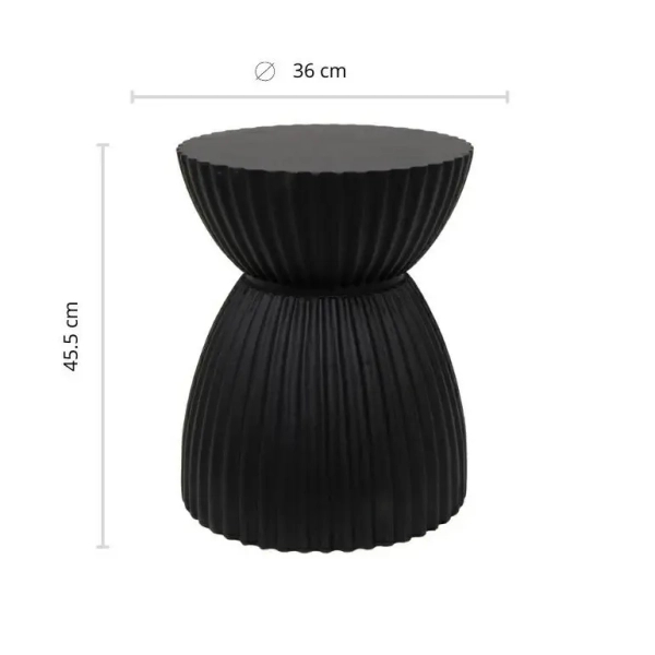 Nowoczesny stolik kawowy TURNO MM001501100322 czarny tworzywo 36cm