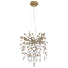 Wisząca lampa z kryształkami Queena 64138HG do kuchni nad stół złota