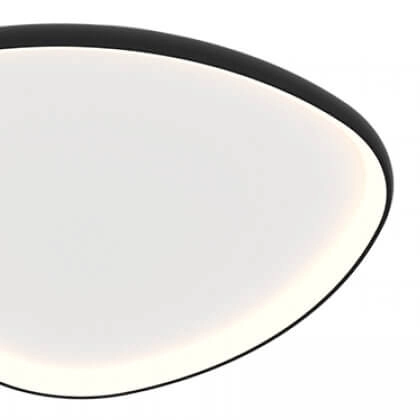 Ledowy sufitowy plafon 23090 LED 39W 3000K do przedpokoju czarny