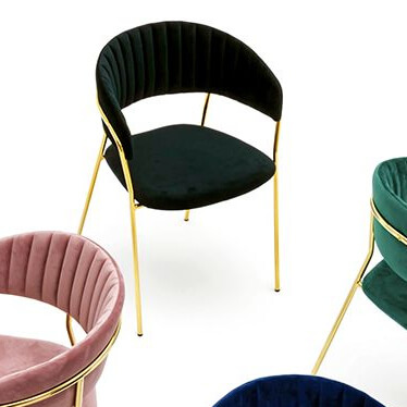 Eleganckie krzesło Margo KH121100121.74 King Home tapicerowane czarne