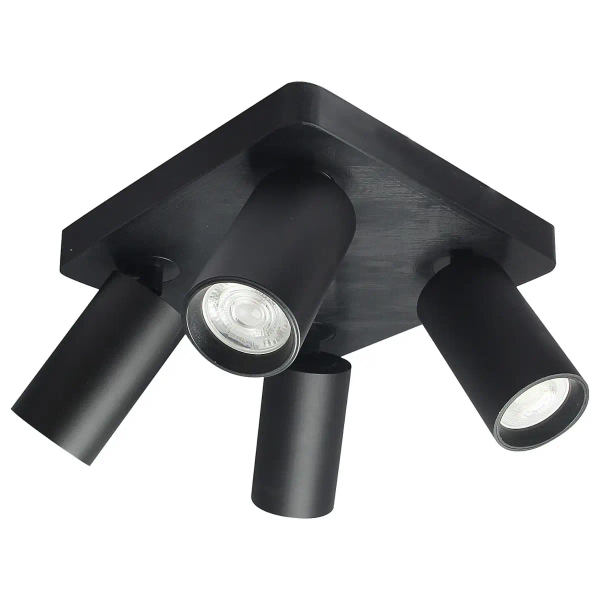 Punktowa podsufitowa lampa Yorli 73084 tubki kwadrat czarny