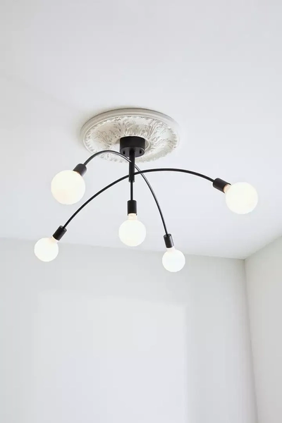 Sufitowa lampa sypialniana Crux czarna nad łóżko loft