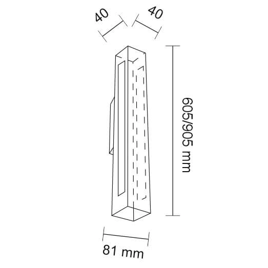 Dwustronny kinkiet Otaru 8647 Shilo LED 18W 4000K góra-dół metalowy biały