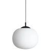 Wisząca lampa sypialniana VIBE 4804 szklana kula czarny biały