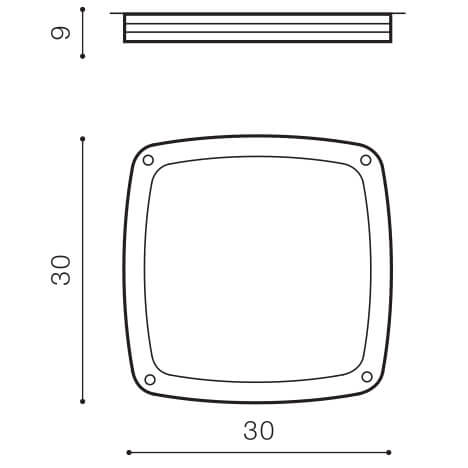 Kwadratowa lampa elewacyjna FANO AZ4372 Azzardo IP54 czarny