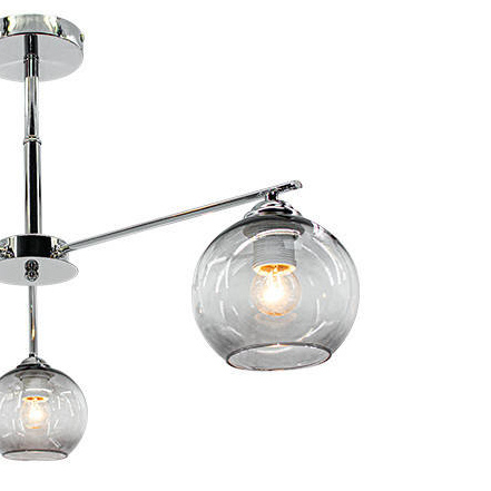 LAMPA sufitowa 1859/3 8C Elem loftowa OPRAWA szklana chrom