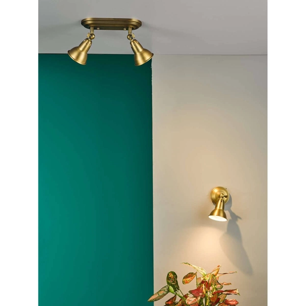 Regulowana lampa ścienna Nathaniel NAT0742 metalowa mosiądz