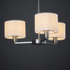 Lampa wisząca abażurowa Daley 60256 Endon nikiel biała srebrna