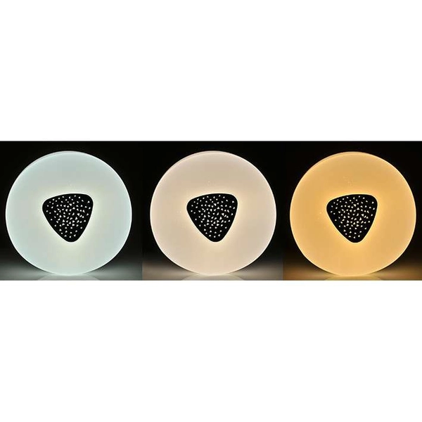 LAMPA sufitowa DIAMOND 313553 Polux natynkowa OPRAWA geometryczna LED 80W 3000K - 6500K plafon do łazienki biały