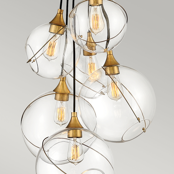Kulista lampa wisząca QN-SKYE-6P balls kule przeźroczyste