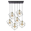 Wielopunktowa lampa zwisowa Alambre 2779 TK Lighting klatki czarne złote