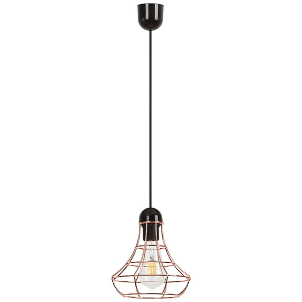 LAMPA wisząca RAMSEY 4650 Rabalux loftowa OPRAWA metalowa klatka zwis na kablu miedź