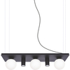 Lampa wisząca Plant Shelf 5555 Zumaline półka na rośliny kule czarne białe