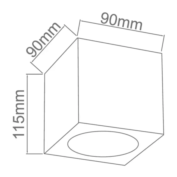 Nasufitowa lampa Cubo Nero Gold OR86300 downlight czarny złoty