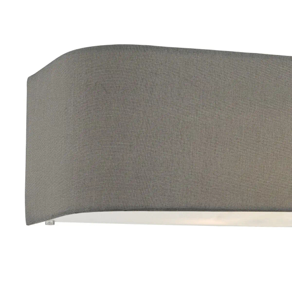 Podłużna lampa ścienna Ronda RON0939 do jadalni tkaninowa szara