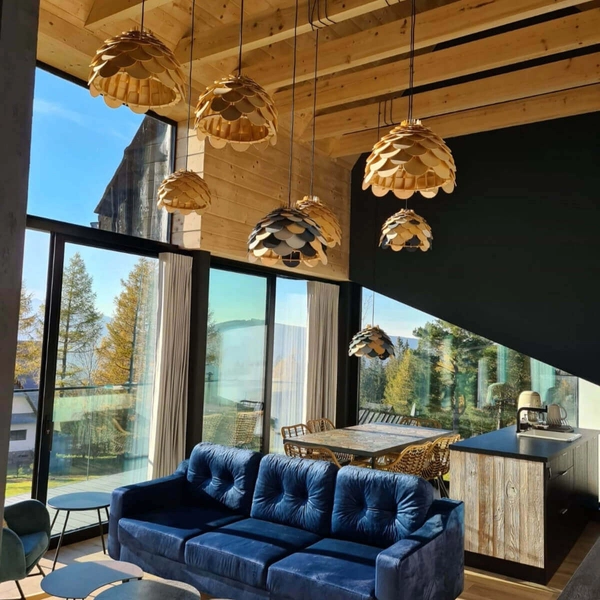 LAMPA wisząca BURGO LP-101335/1P L Light Prestige ananas boho drewno