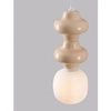 Salonowa lampa wisząca VILROSA LE44557 ceramiczna beżowa biała