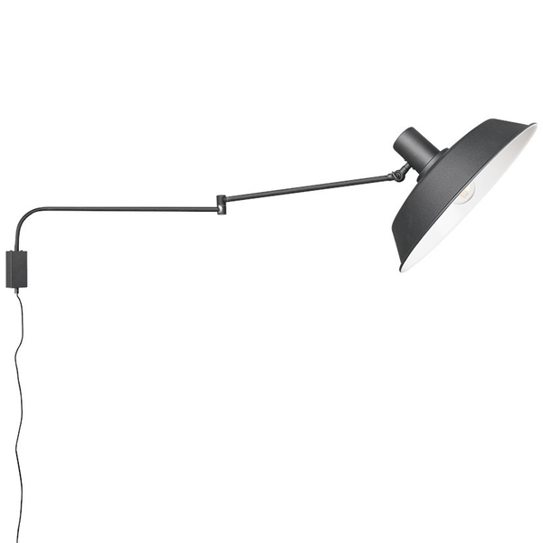 Industrialna LAMPA ścienna BOLDER 200300132 Trio metalowa OPRAWA loftowy kinkiet czarny
