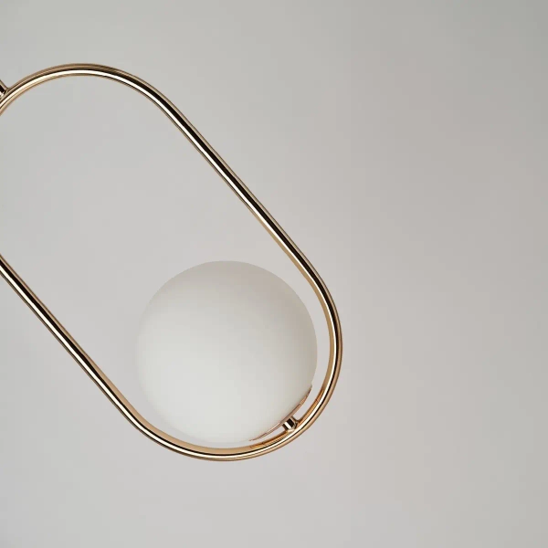 Wisząca lampa Coco AZ4981 szklana ball kula zwis złota