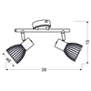 Druciana LAMPA sufitowa MODO 92-61522 Candellux metalowa OPRAWA listwa SPOT reflektorki chrom czarne