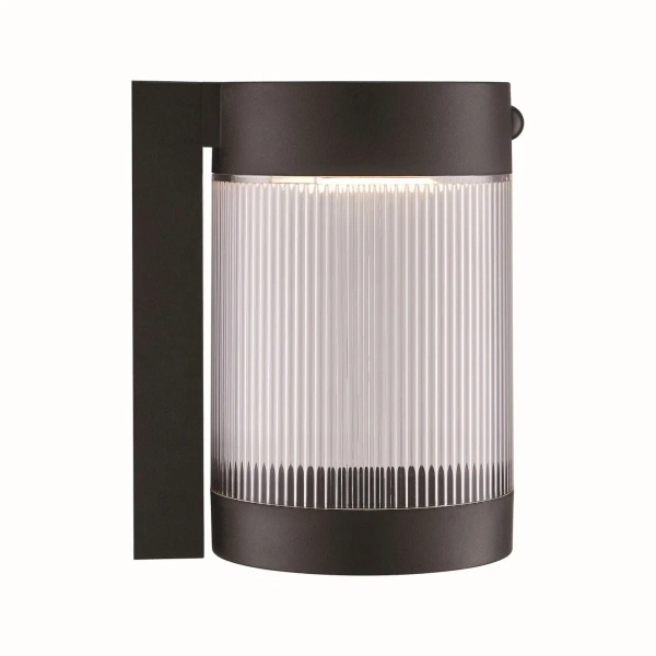 Solarny kinkiet ścienny tuba Coupar 2518201003 IP44 z czujnikiem czarny