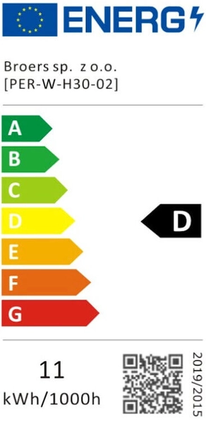Lampa ścienna do gabinetu Perla CGPERLA-H30 Copel LED 11W 3000K bubbles mosiądz biała