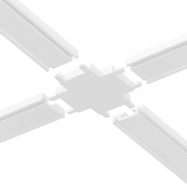 Poczwórny łącznik do szyn magnetycznych Slim Magnetic ML2222 biały