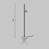 Lampa stojąca do czytania Thin MOD395FL-L28BS3K LED 14W 3000K mosiądz
