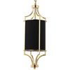 Klasyczna LAMPA wisząca Lunga Gold Nero Orlicki Design abażurowa OPRAWA okrągły ZWIS tuba na łańcuchu czarna złota