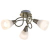 Plafon LAMPA sufitowa JENNA 5533 Rabalux metalowa OPRAWA klosz szklany spirala pętelka brąz antyczny biała
