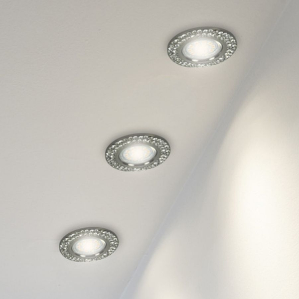 Okrągłe oczko sufitowe 2251042 Candellux kryształki crystals czarne