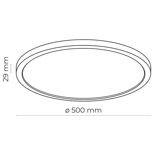 Natynkowa lampa Aqua 6905 LED 45W 3000-6500K round czarna biała