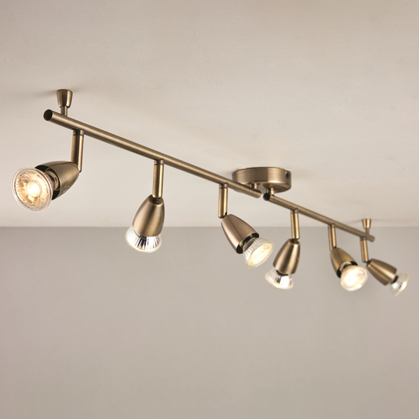 Lampa sufitowa Amalfi 61001 Saxby regulacja kąta światła mosiądz