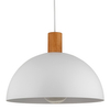 Lampa wisząca kopuła do salonu Oslo 4851 TK Lighting drewniana biała
