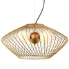 LAMPA wisząca ZENO MDM-3845-3 GD Italux druciana OPRAWA metalowy ZWIS klatka szklane kule balls biała